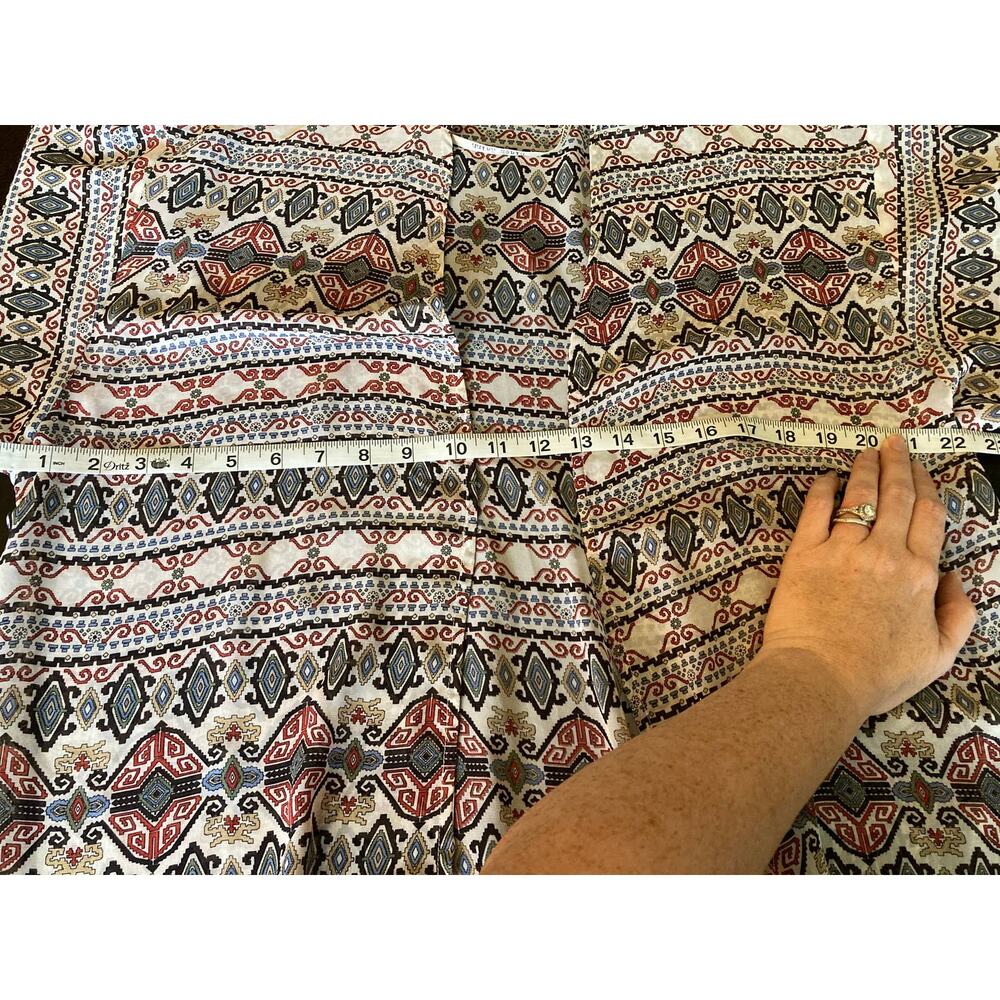 Black Rain Boho Fringe Open Front Kimono Geometric  Sz S (runs large) - Picture 5 of 10